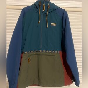 L.L. Bean Colorblock Quilted Pullover Jacket